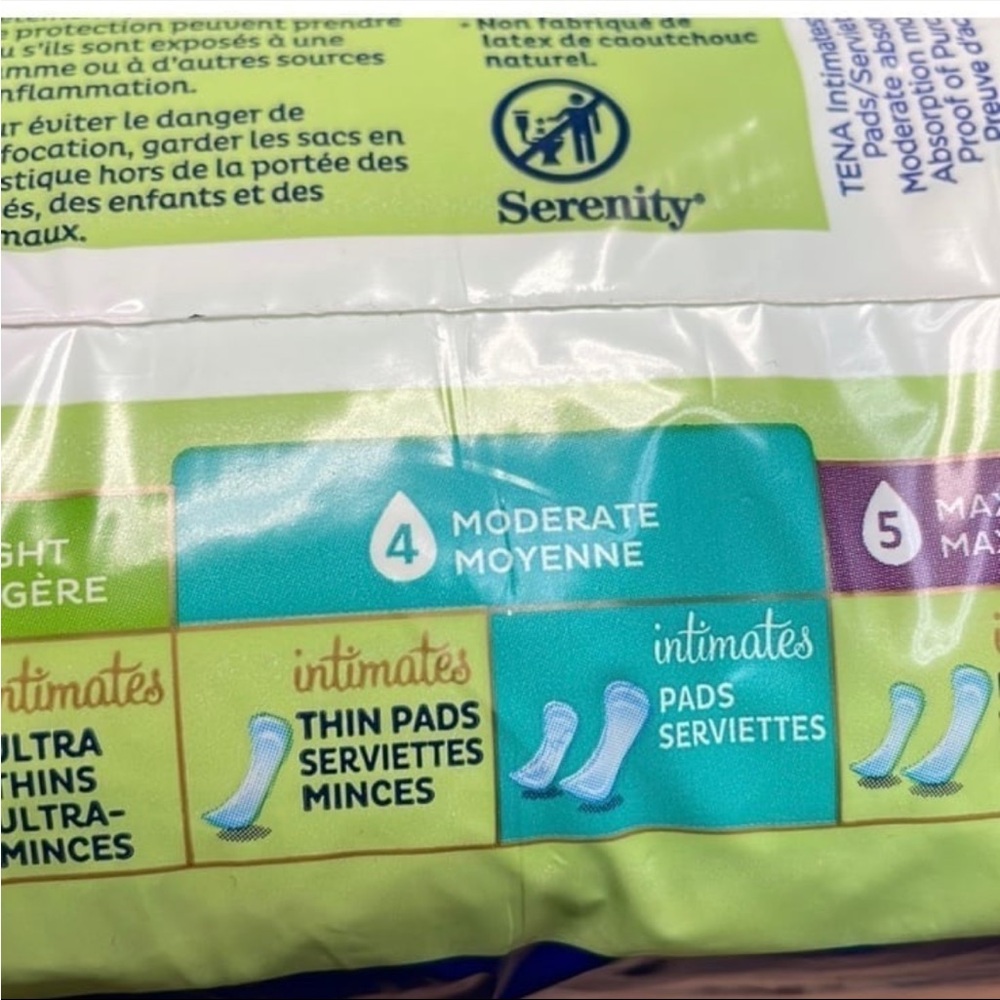 4 Pack🎉 TENA Intimates Moderate Regular Incontinence Pads - Picture 5 of 6
